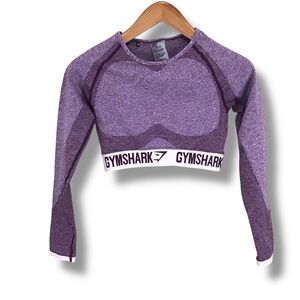 Gymshark Heathered Purple‎ Flex M Crop Top